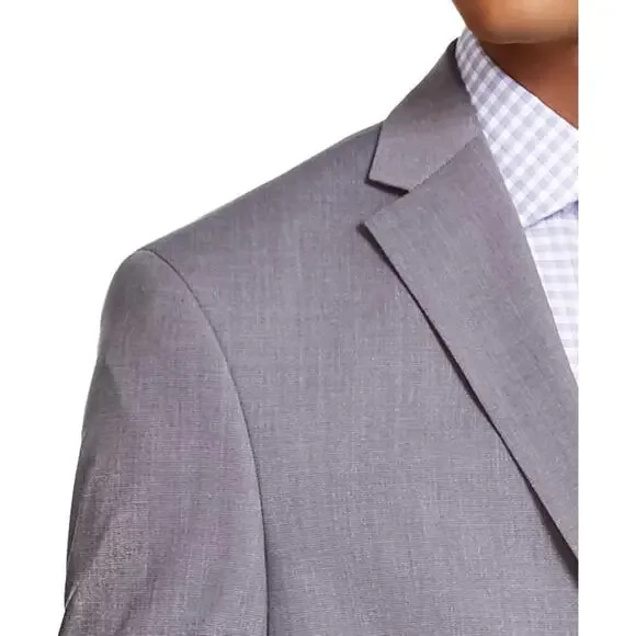 Kenneth Cole Slim-Fit Techni-Cole Stretch Suit Jacket Light Gray Tic 44S NWT